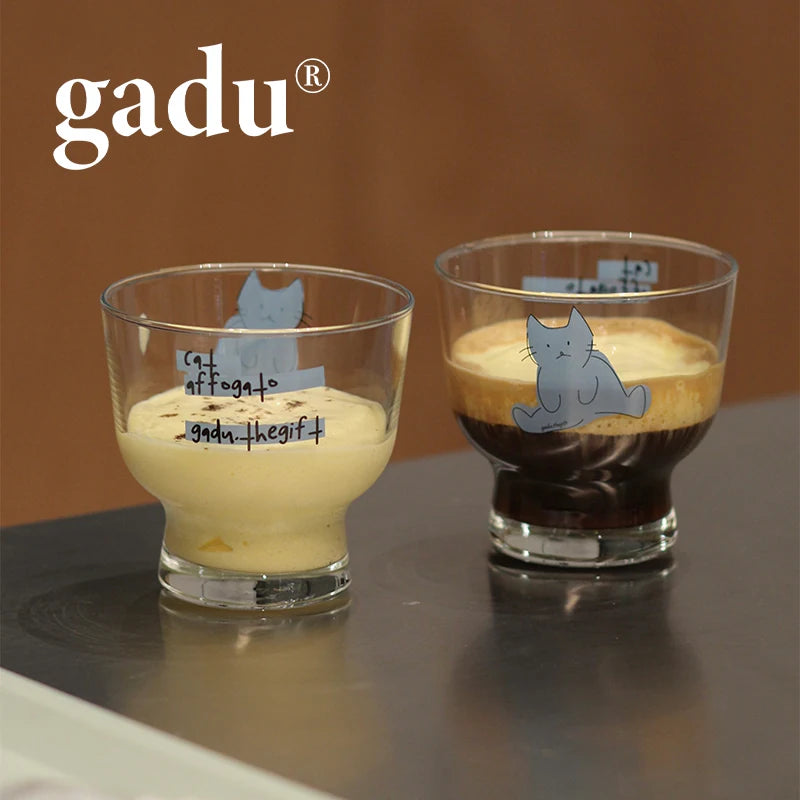 Lazy Blue Cat Affogato Glass — 235 ml