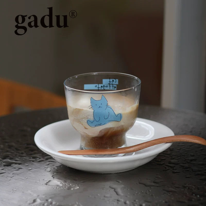 Lazy Blue Cat Affogato Glass — 235 ml